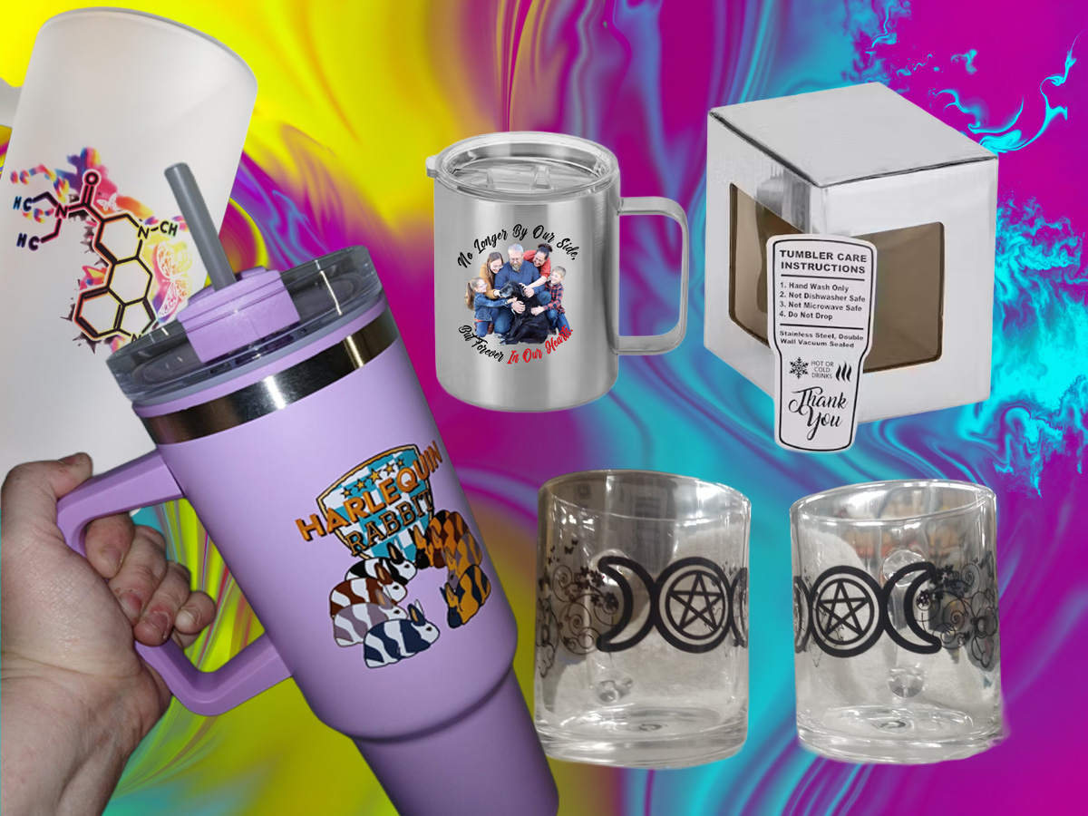 Branded glassware design and etching layout